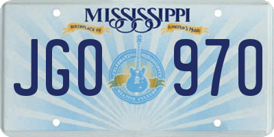 MS license plate JGO970