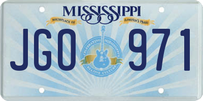 MS license plate JGO971