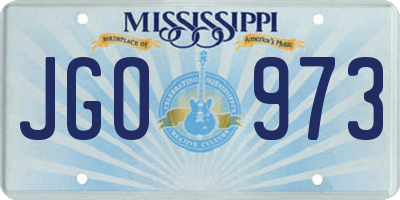 MS license plate JGO973