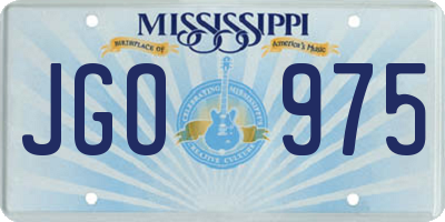 MS license plate JGO975