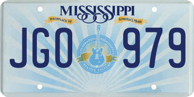 MS license plate JGO979