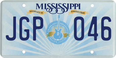 MS license plate JGP046