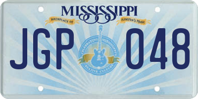 MS license plate JGP048