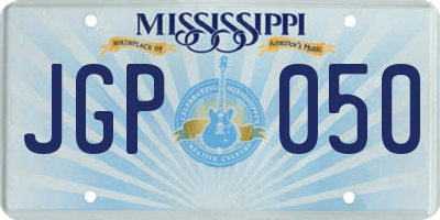 MS license plate JGP050