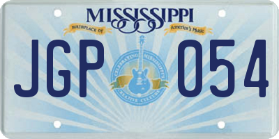 MS license plate JGP054