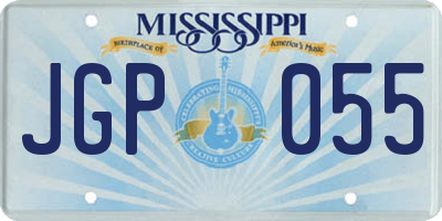 MS license plate JGP055