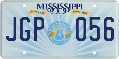 MS license plate JGP056