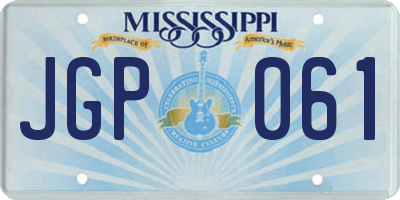 MS license plate JGP061