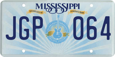 MS license plate JGP064