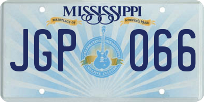 MS license plate JGP066