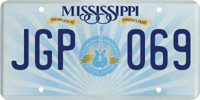 MS license plate JGP069