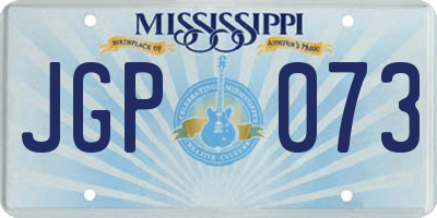 MS license plate JGP073