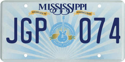 MS license plate JGP074