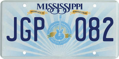 MS license plate JGP082