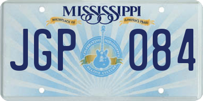 MS license plate JGP084