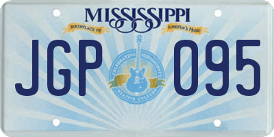 MS license plate JGP095