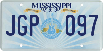 MS license plate JGP097