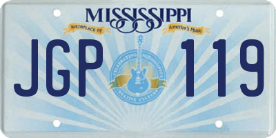 MS license plate JGP119