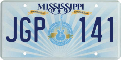 MS license plate JGP141