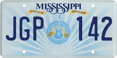 MS license plate JGP142