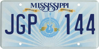 MS license plate JGP144