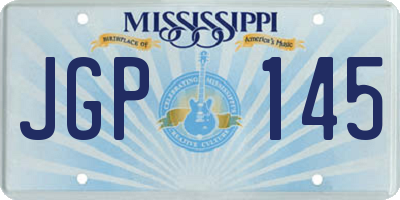 MS license plate JGP145