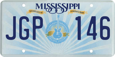 MS license plate JGP146