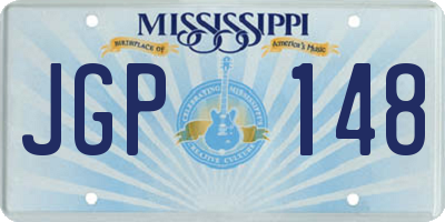 MS license plate JGP148
