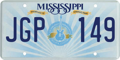 MS license plate JGP149