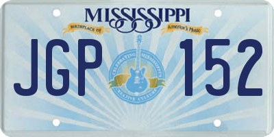 MS license plate JGP152