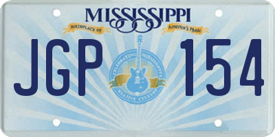 MS license plate JGP154
