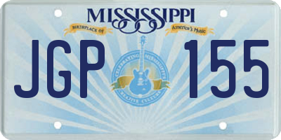 MS license plate JGP155