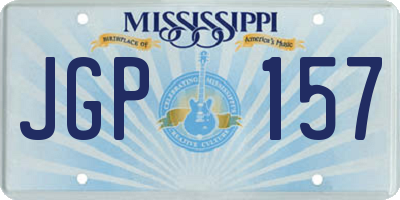 MS license plate JGP157