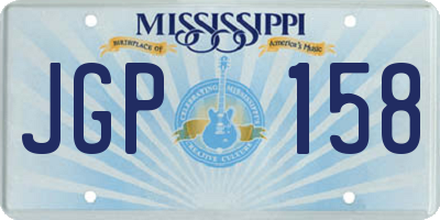 MS license plate JGP158