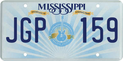 MS license plate JGP159