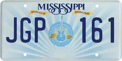 MS license plate JGP161