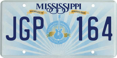 MS license plate JGP164