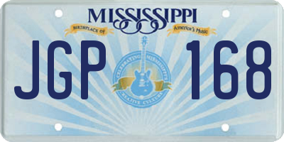 MS license plate JGP168