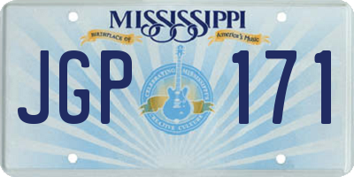 MS license plate JGP171