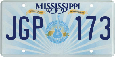 MS license plate JGP173