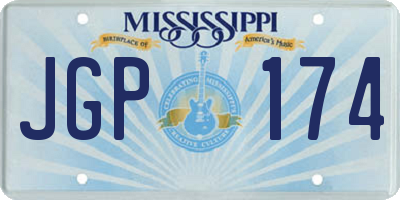 MS license plate JGP174