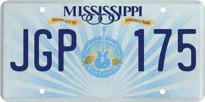 MS license plate JGP175