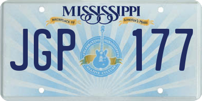 MS license plate JGP177