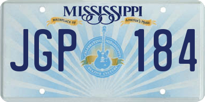 MS license plate JGP184