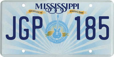 MS license plate JGP185