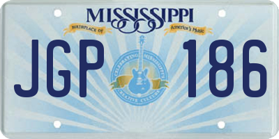 MS license plate JGP186