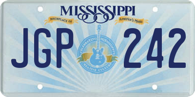 MS license plate JGP242
