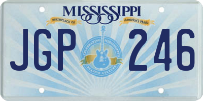MS license plate JGP246