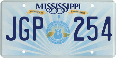 MS license plate JGP254