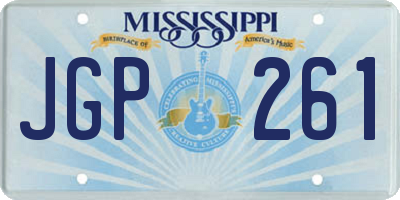 MS license plate JGP261